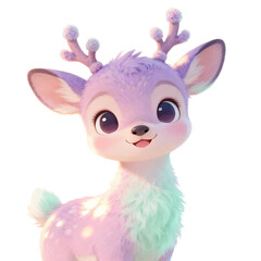 Obraz premium A cute pink baby bunny goat character illustration for fun Easter holiday vector art