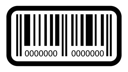 Universal product code symbol for retail inventory and logistics tracking, isolated for scanning and identification purp