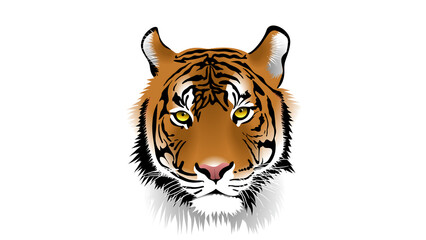 head tiger vector illustration