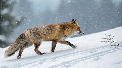 fox in snow