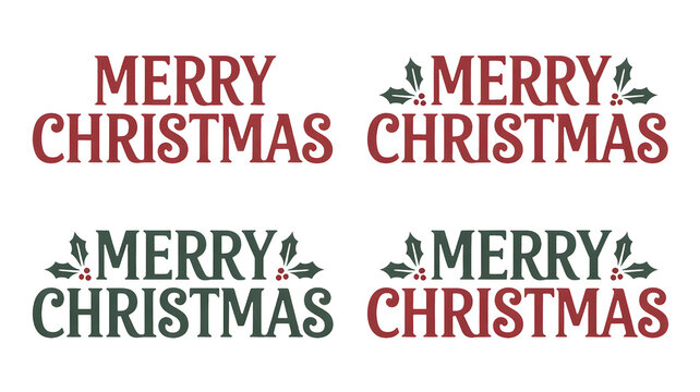 Text saying merry christmas in festive colors.