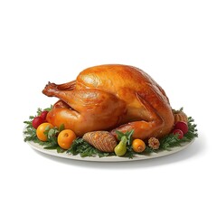 Traditional Thanksgiving Dinner with Roasted Turkey and Seasonal Sides