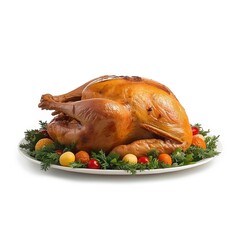 Traditional Thanksgiving Dinner with Roasted Turkey and Seasonal Sides