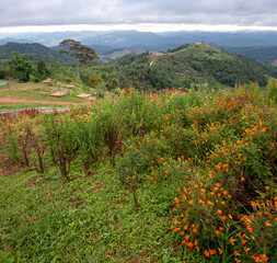 Evening Sky Mountains, Beautiful View, Tak Province, Thailand vol2