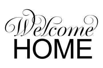 WELCOME HOME - WELCOME HOME Logotype on white background
