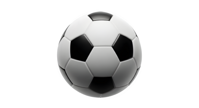 Soccer ball shaped easter egg isolated on transparent background