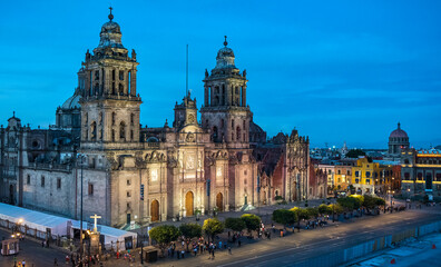 Zocalo, or Plaza de la Constitucion, Mexico City.