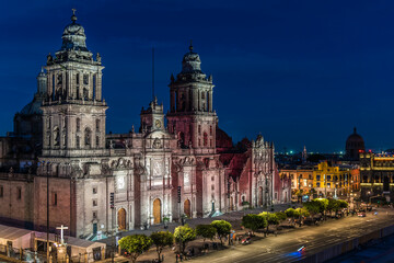 Obraz premium Zocalo, or Plaza de la Constitucion, Mexico City.
