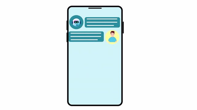 Modern AI Chatbot Conversation on a Smartphone Display.