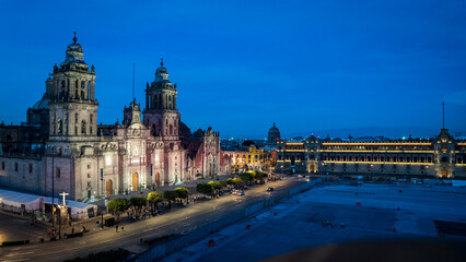 Fototapeta premium The Plaza de la Constitución ( Zócalo) in Mexico city