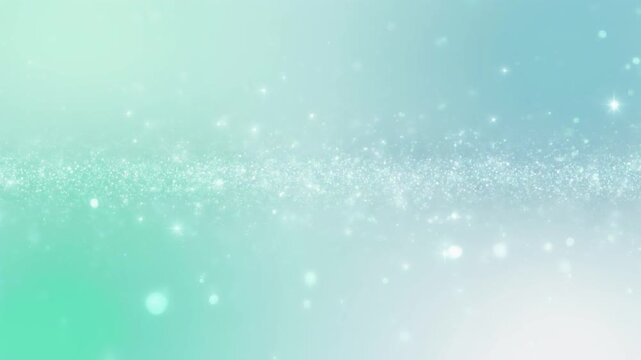ミントからホワイトへと柔らかくつながるパステルフェードに、微細なスパークルが漂う新年向けの爽やかな映像です。
