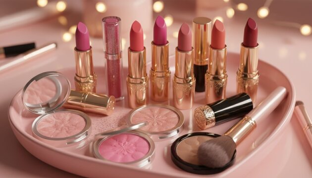 Makeup application tips lipsticks beauty essentials personal space elegant setting close-up view glamour and style