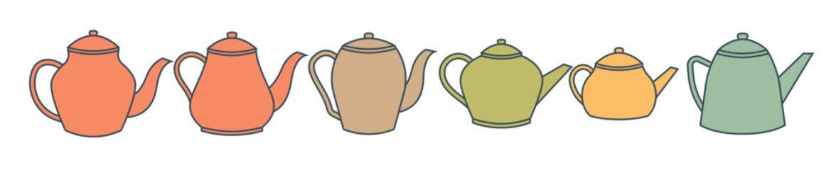 vector teapot collection