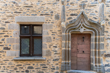 Walking in Uzerche, historical fortified royal patronage medieval town in Correse department, Nouvelle-Aquitaine, France, old houses and narrow streets
