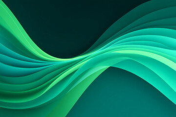 Minimalist Vector Illustration of Tangled Lines Transforming into Organized Flowing Paths with Teal to Mint Gradient, Modern Educational Design