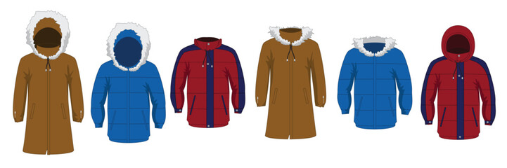 winter jacket vector set  © Qarejua