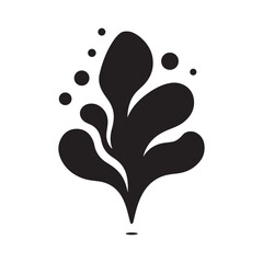 organic shapes digital print vector silhouette clip art logo design illustration. abstract organic icon collection