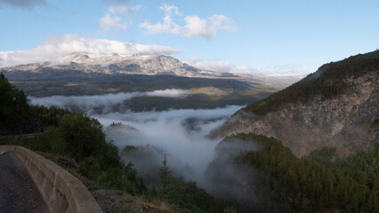 fog in the mountains in Norway, Saltdal