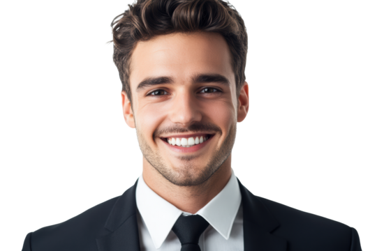 Happy business professional in clean suit
