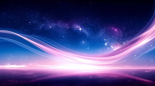 Light and shadow wallpaper background illustration poster abstract lustrous hair, Korean KPop style, purple, pink and black