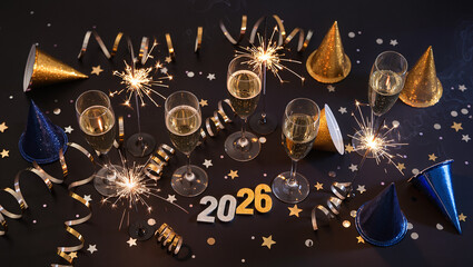 Celebrate New Year 2026 with Sparkling Champagne and Festive Cheer for a Joyful and Memorable Holiday Season with Friends and Family Together