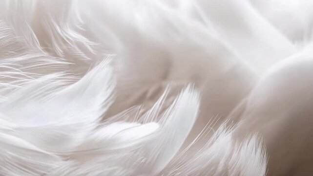 Close-up of soft white feathers.