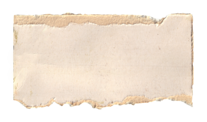 brown cardboard with a torn edge is isolated on transparent background