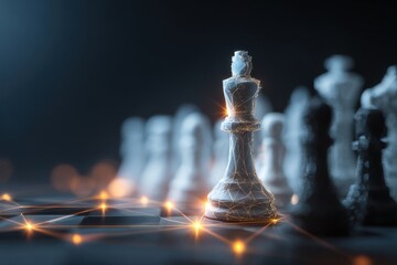 Strategic planning for startup growth with innovative chess concepts in modern business projects