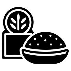 Algerian Kesra Flatbread Icon Set Vector
