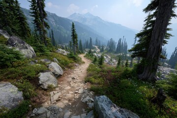 Explore the scenic trails of Whistler Mountain Bike Park in British Columbia, Canada with stunning mountain views and natural beauty