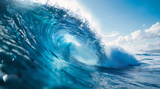 The ocean waves.