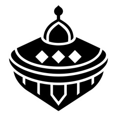 Mhajeb Flatbread Vector Illustration