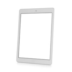 Modern tablet computer on white background