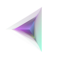 Translucent Gradient Tetrahedron On Transparent Background