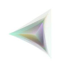 Soft Gradient Translucent Tetrahedron On Transparent Background