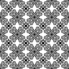 Hand Drawn Line Art Ornamental Tile Design