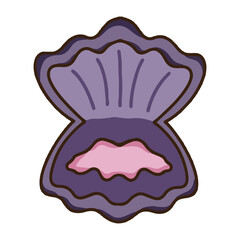 colored clam meat icon