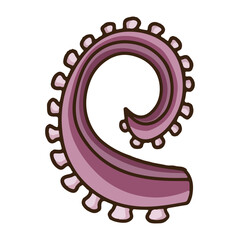 colored octopus tentacle icon