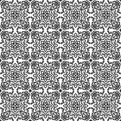 Hand Drawn Line Art Ornamental Tile Design