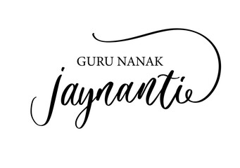 Guru Nanak Jayanti Calligraphy Script Design.