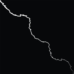 White lightning bolt vector illustration isolated on black background perfect for adding a dramatic effect to designs EPS vector