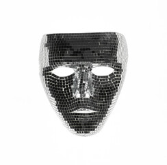 Abstract mirror mask isolated on white background