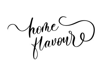 Home Flavour Calligraphy Script for Cozy Branding.Elegant Cursive Typography for Gourmet Packaging.