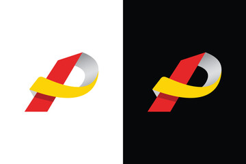 Stylish Letter P Logo Design Concept