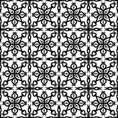 Hand Drawn Line Art Ornamental Tile Design
