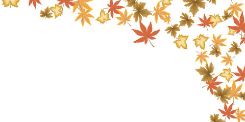 Autumn leaves background featuring falling maple leaves in warm colors perfect for seasonal designs and Thanksgiving themes EPS vector