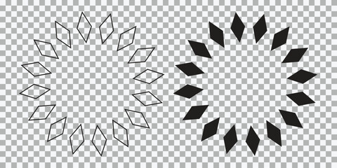 Abstract geometric loading icon simple flat vector design element isolated on transparent background for web and mobile apps EPS vector