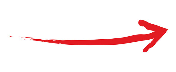 Red arrow marker isolated png hand draw mark-01