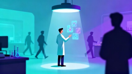 Generative AI in a Futuristic Research Laboratory Setting