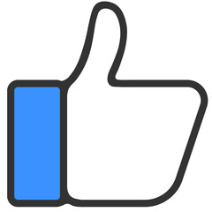 blue thumbs up like icon